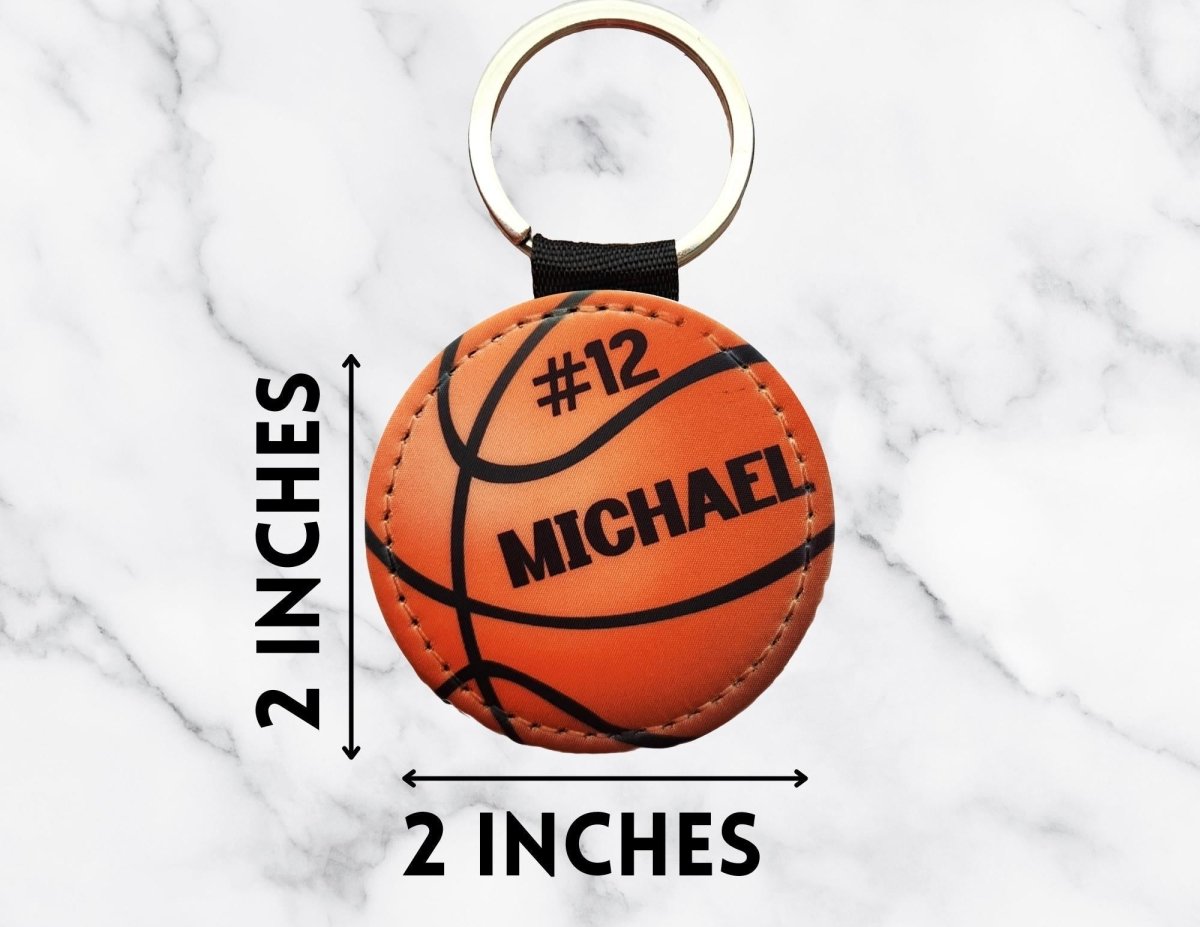 Personalized Basketball Keychain with Team Number - KWL Creations