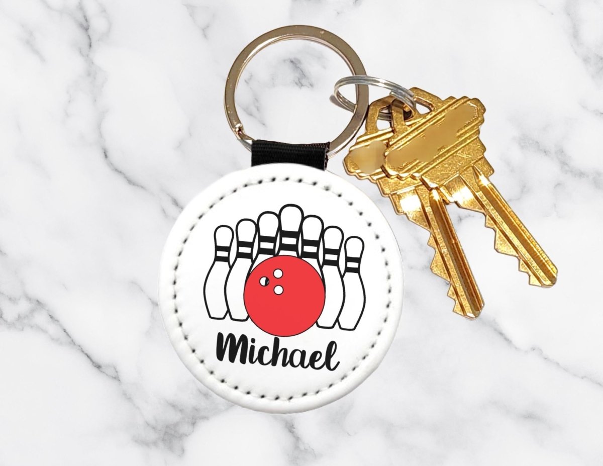 Personalized Bowling Keychain – Custom Name Bowling Ball & Pins Key Chain - KWL Creations