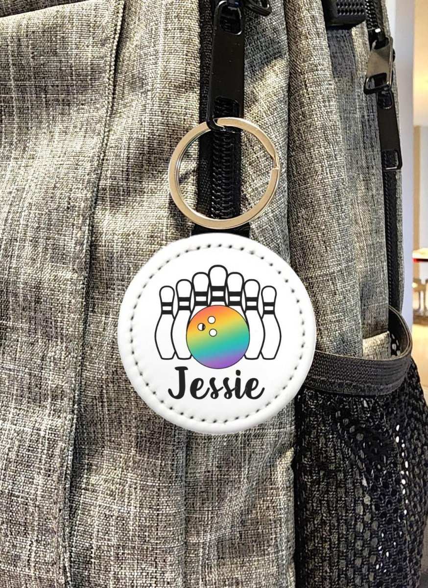 Personalized Bowling Keychain – Custom Name Bowling Ball & Pins Key Chain - KWL Creations
