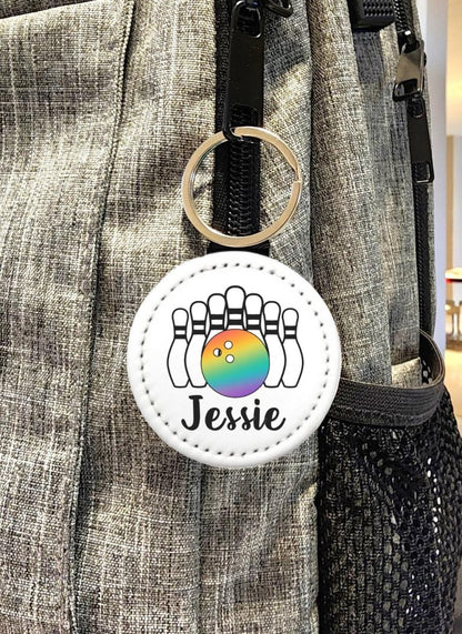 Personalized Bowling Keychain – Custom Name Bowling Ball & Pins Key Chain - KWL Creations