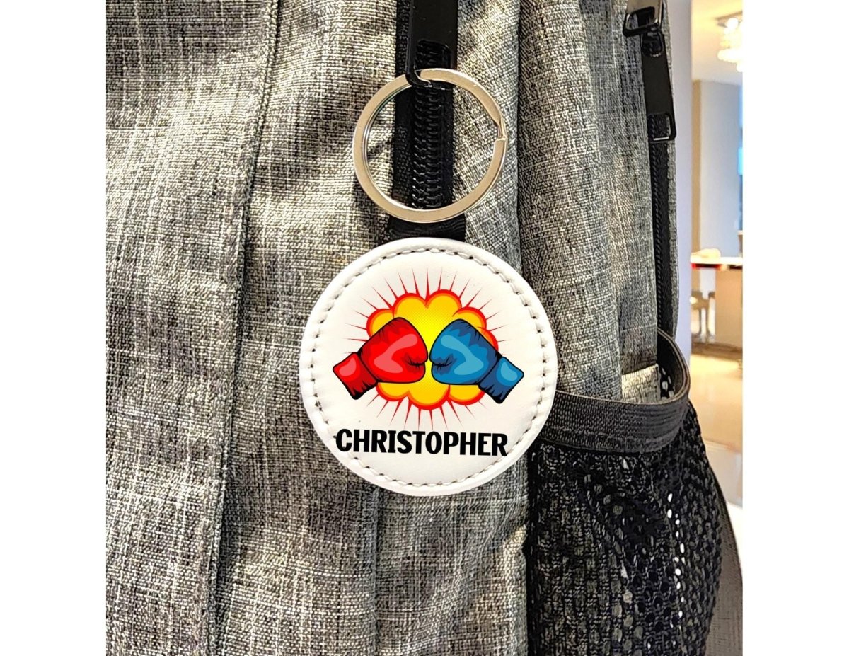 Personalized Boxing Gloves Keychain – Custom Name Sports Gift for Kids & Athletes - KWL Creations