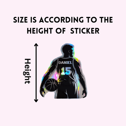 Personalized Boy Basketball Player Sticker - KWL Creations