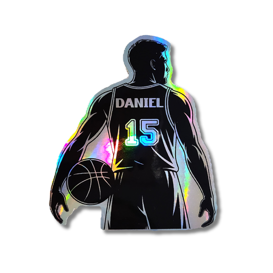 Personalized Boy Basketball Player Sticker - KWL Creations