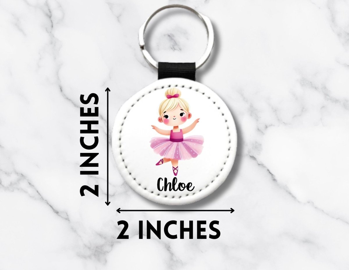 Personalized Cartoon Ballerina Keychain: Dance Recital Gift - KWL Creations
