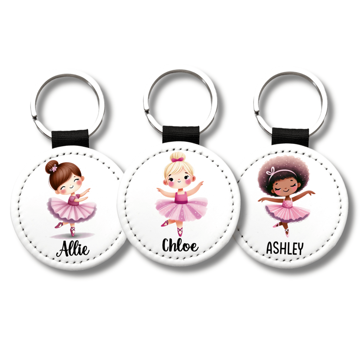 Personalized Cartoon Ballerina Keychain: Dance Recital Gift - KWL Creations