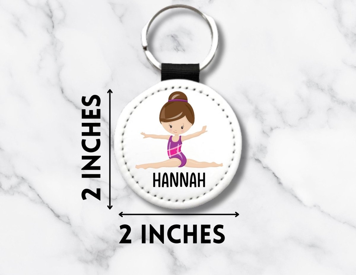 Personalized Cartoon Gymnastics Keychain - KWL Creations