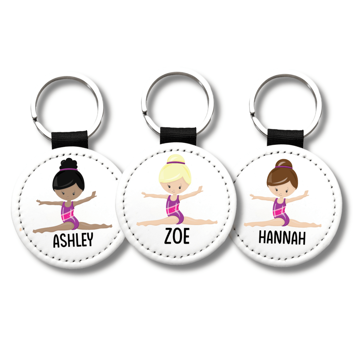 Personalized Cartoon Gymnastics Keychain - KWL Creations
