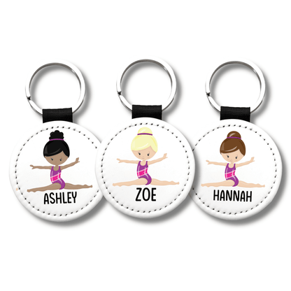 Personalized Cartoon Gymnastics Keychain - KWL Creations