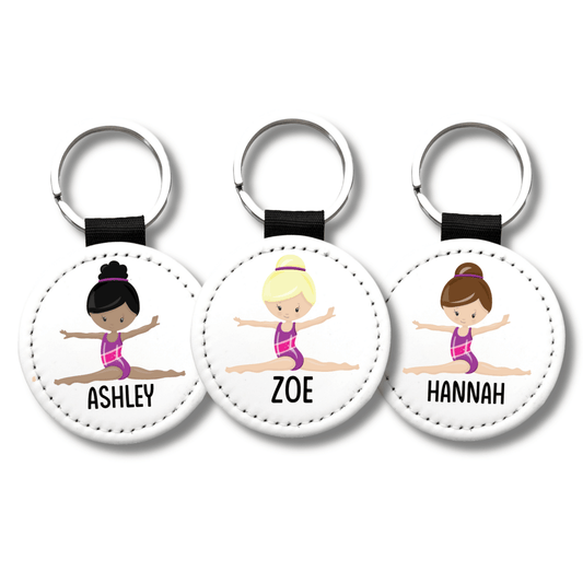 Personalized Cartoon Gymnastics Keychain - KWL Creations