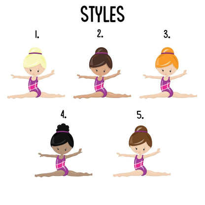Personalized Cartoon Gymnastics Keychain - KWL Creations
