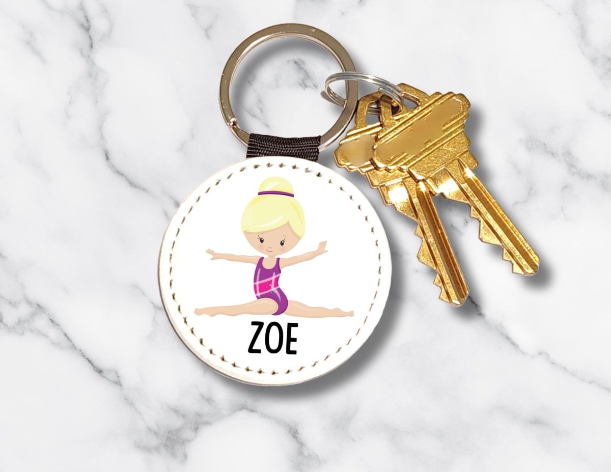 Personalized Cartoon Gymnastics Keychain - KWL Creations