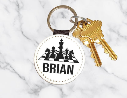 Personalized Chess Board Key Chain - KWL Creations
