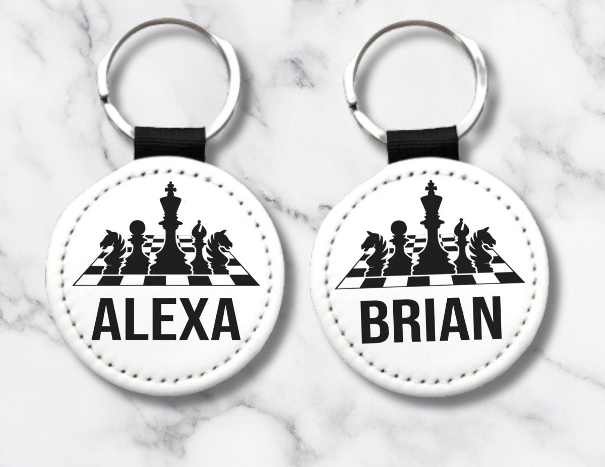 Personalized Chess Board Key Chain - KWL Creations