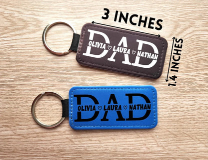 Personalized Dad Keychain – Custom Split Monogram Name Keychain Gift for Father, Kids Names Keychain, Father’s Day Gift - KWL Creations