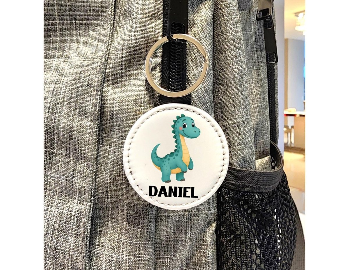 Personalized Dinosaur Keychain: Custom Name Kids Name Tag - KWL Creations