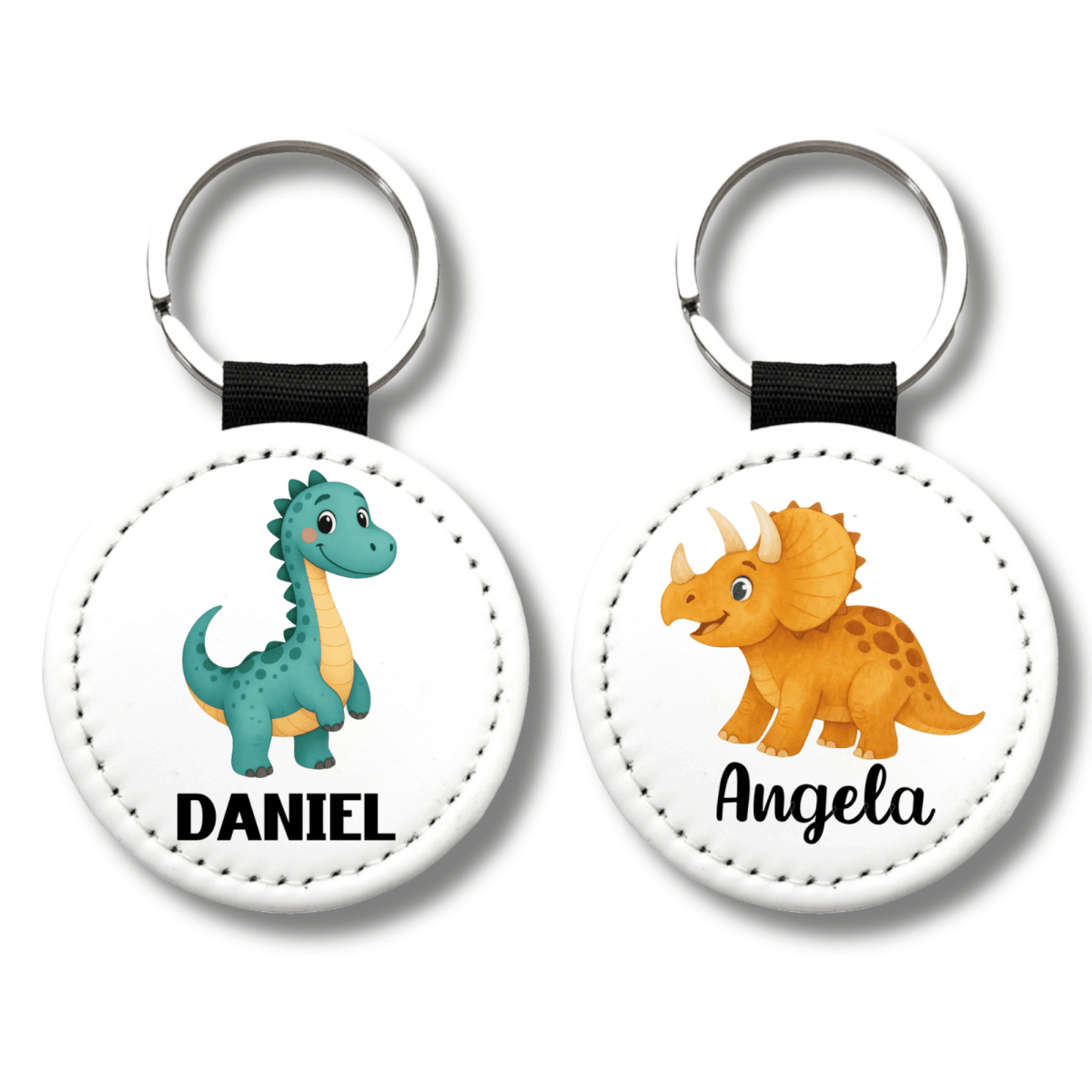 Personalized Dinosaur Keychain: Custom Name Kids Name Tag - KWL Creations