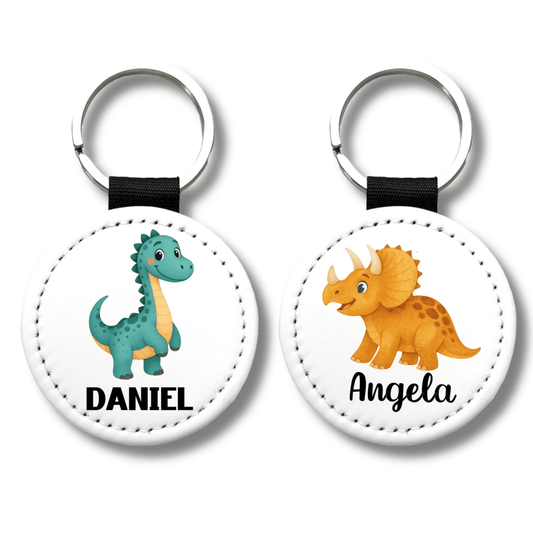 Personalized Dinosaur Keychain: Custom Name Kids Name Tag - KWL Creations