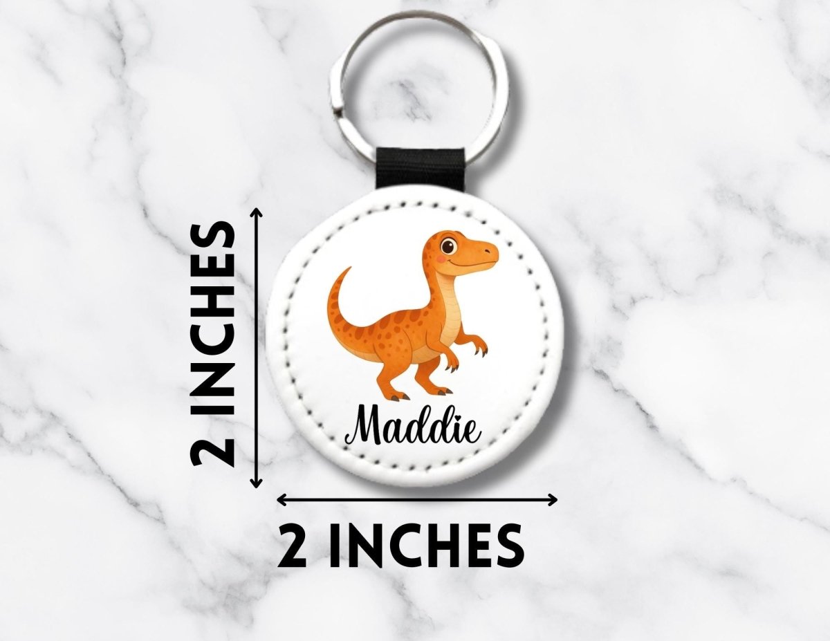 Personalized Dinosaur Keychain: Custom Name Kids Name Tag - KWL Creations