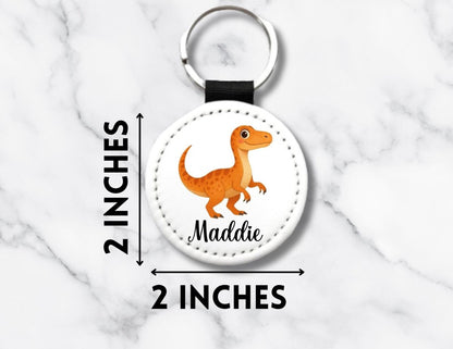 Personalized Dinosaur Keychain: Custom Name Kids Name Tag - KWL Creations