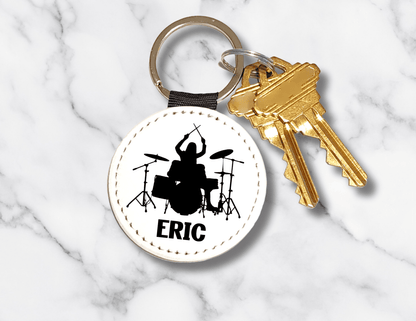 Personalized Drummer Keychain | Custom Drum Set Keychain with Name - KWL Creations