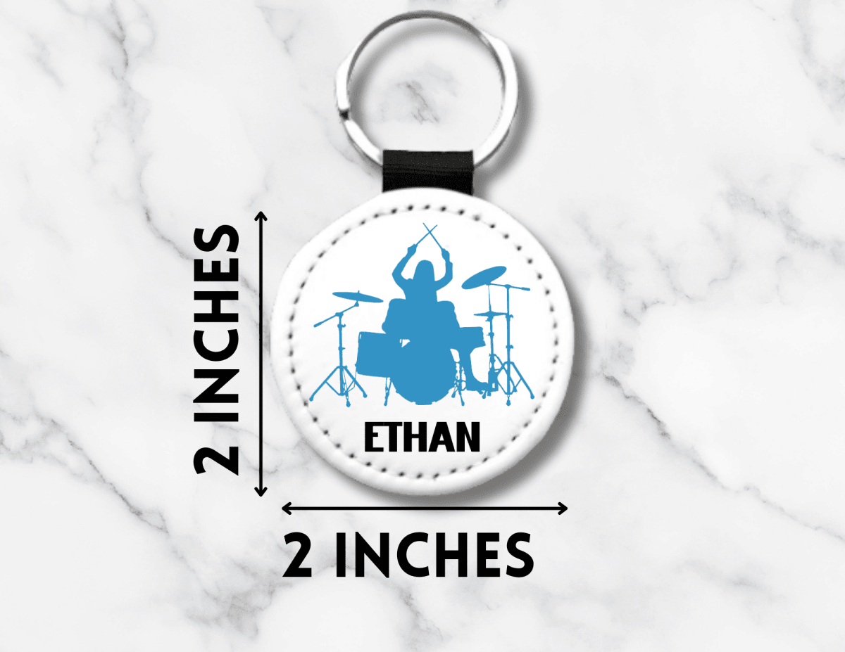 Personalized Drummer Keychain | Custom Drum Set Keychain with Name - KWL Creations