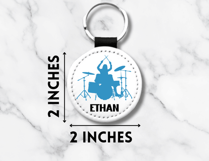 Personalized Drummer Keychain | Custom Drum Set Keychain with Name - KWL Creations
