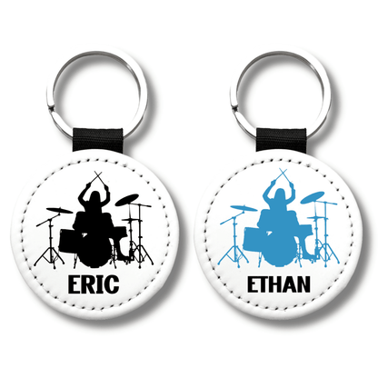 Personalized Drummer Keychain | Custom Drum Set Keychain with Name - KWL Creations