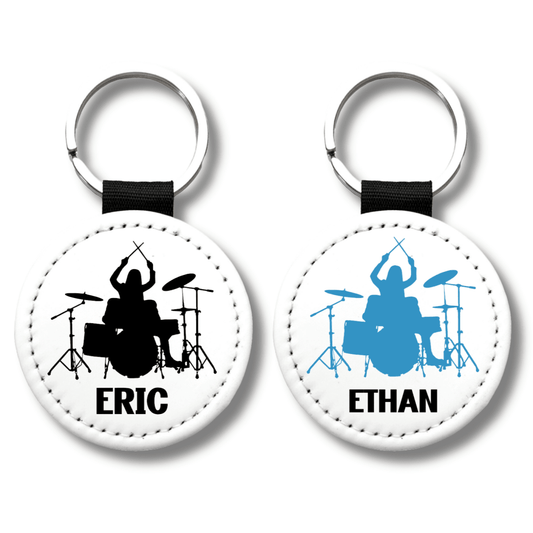 Personalized Drummer Keychain | Custom Drum Set Keychain with Name - KWL Creations