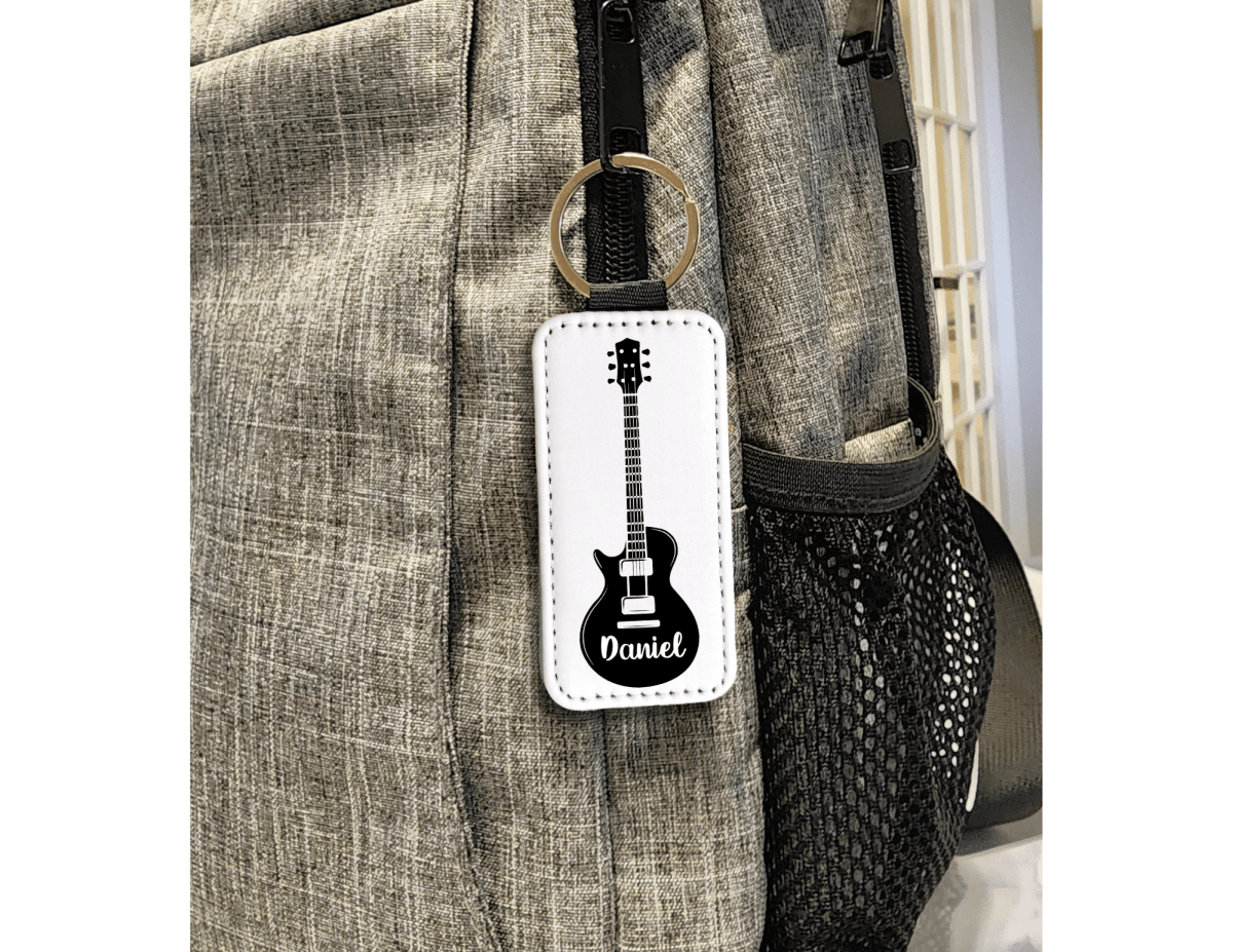 Personalized Electric Guitar Keychain - KWL Creations