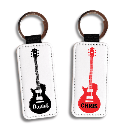 Personalized Electric Guitar Keychain - KWL Creations