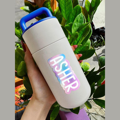 Personalized Galaxy Pastel Gradient Name Sticker - KWL Creations