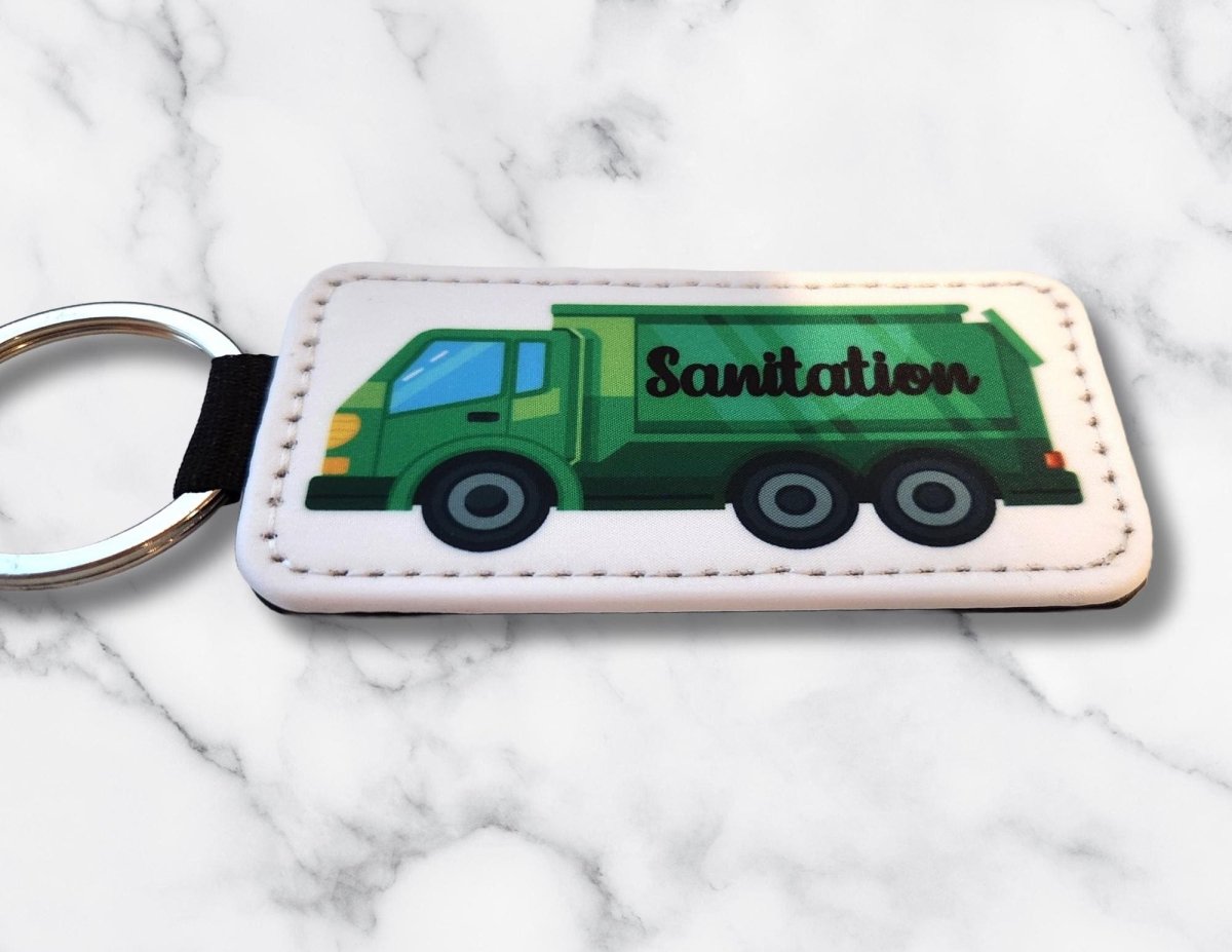 Personalized Garbage Truck Keychain: Waste Management Gift - KWL Creations