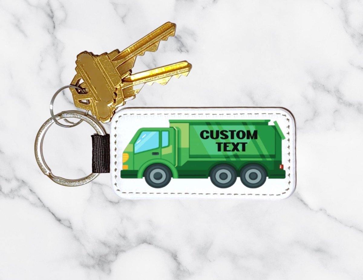 Personalized Garbage Truck Keychain: Waste Management Gift - KWL Creations