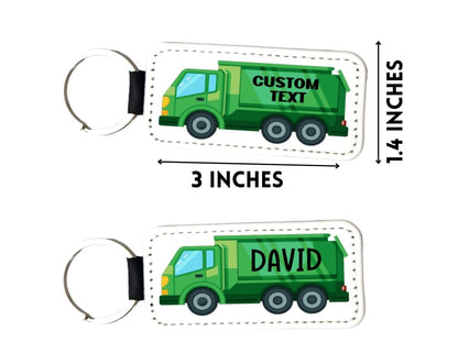 Personalized Garbage Truck Keychain: Waste Management Gift - KWL Creations