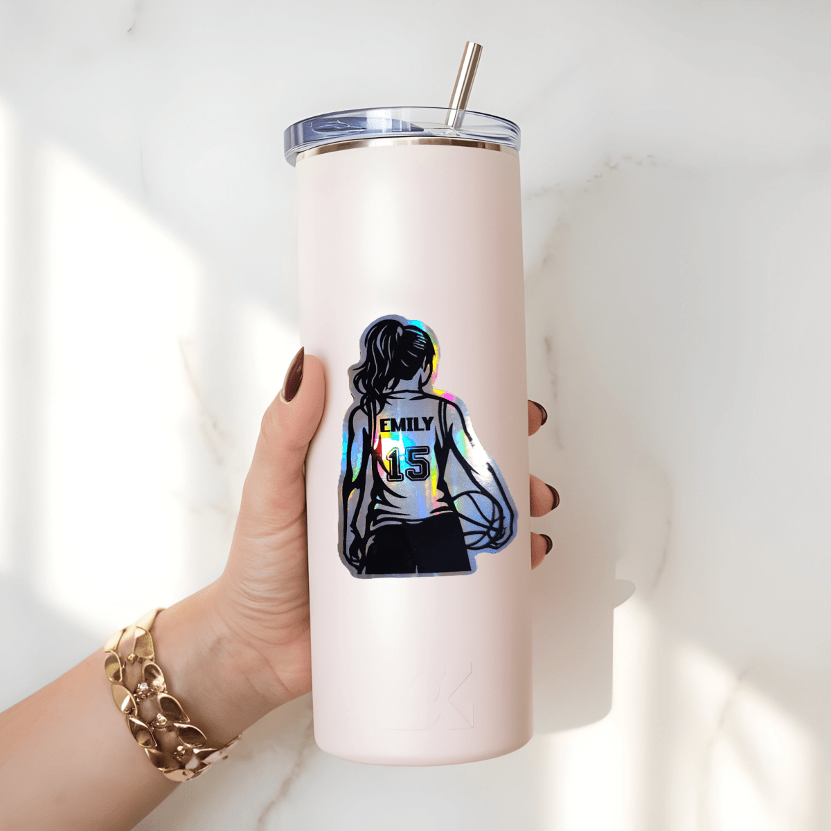 Personalized Girl Basketball Player Sticker - KWL Creations