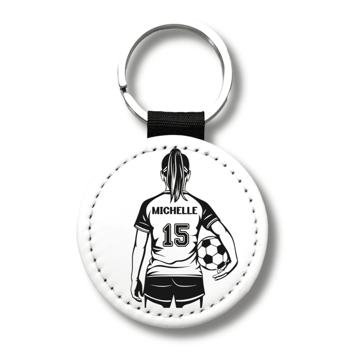 Personalized Girl Soccer Keychain – Custom Name & Team Number - KWL Creations