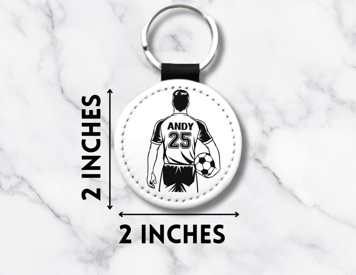 Personalized Guy Soccer Player Keychain – Custom Name & Team Number - KWL Creations