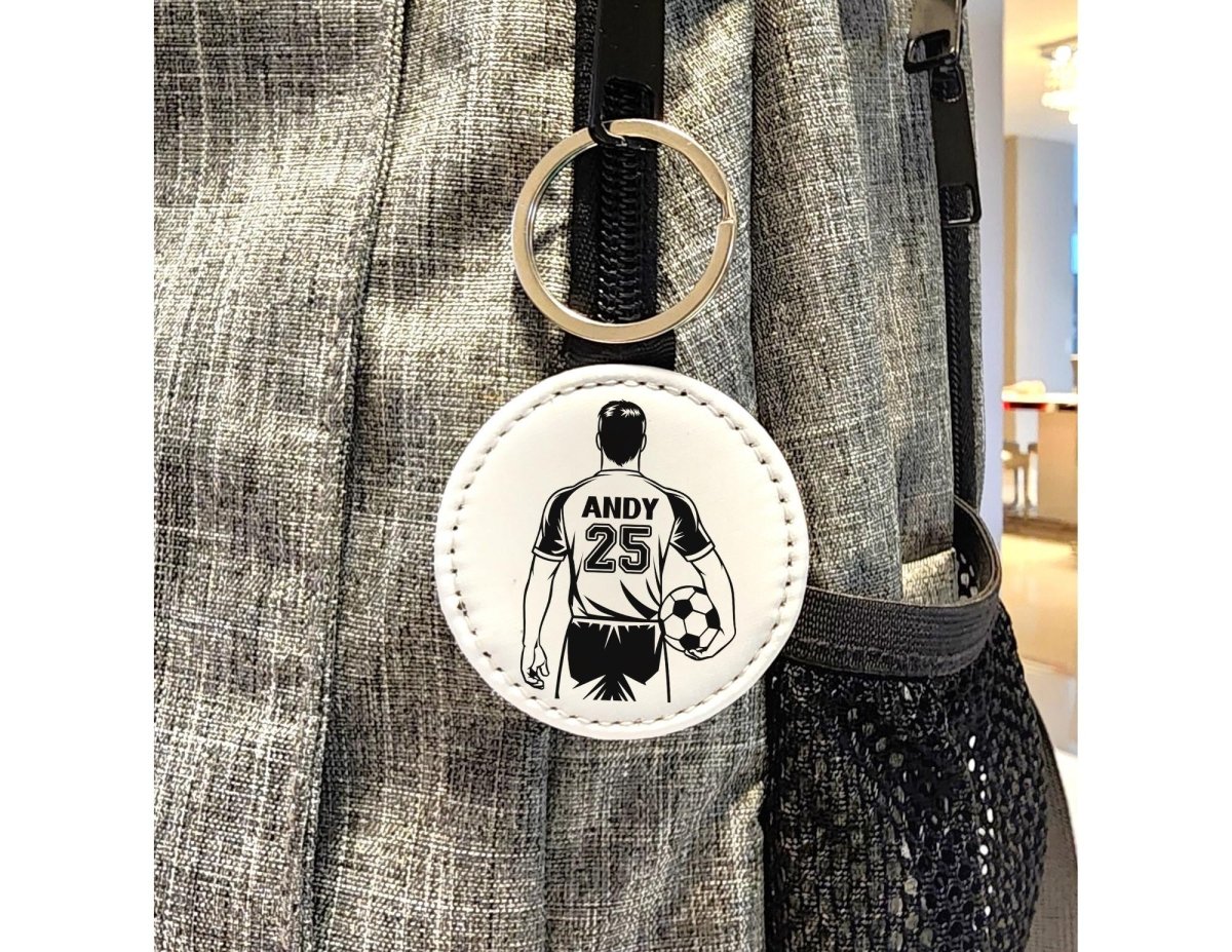 Personalized Guy Soccer Player Keychain – Custom Name & Team Number - KWL Creations