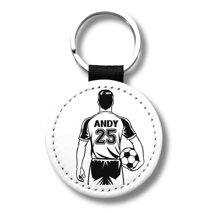 Personalized Guy Soccer Player Keychain – Custom Name & Team Number - KWL Creations
