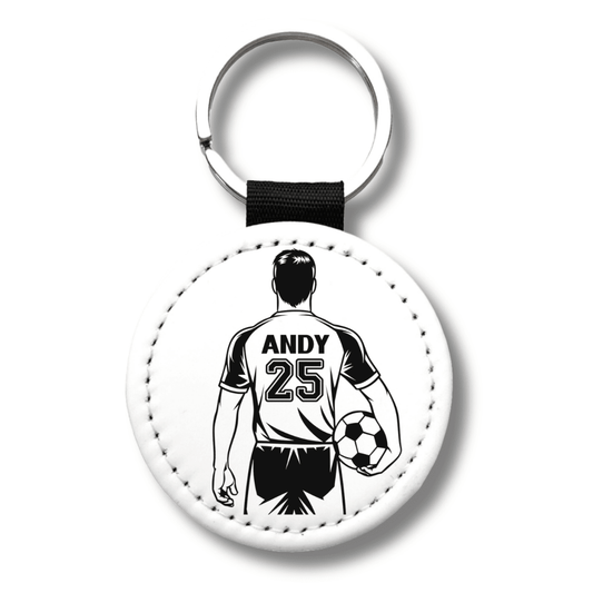 Personalized Guy Soccer Player Keychain – Custom Name & Team Number - KWL Creations