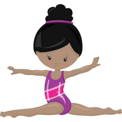 Personalized Gymnastics Girl Sticker: Custom Name Vinyl Decal - KWL Creations