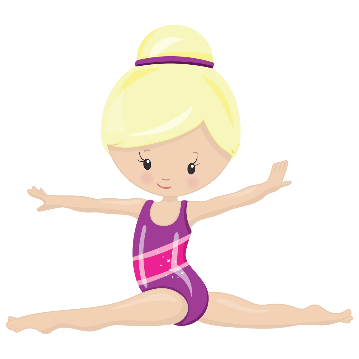 Personalized Gymnastics Girl Sticker: Custom Name Vinyl Decal - KWL Creations