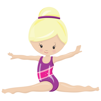 Personalized Gymnastics Girl Sticker: Custom Name Vinyl Decal - KWL Creations