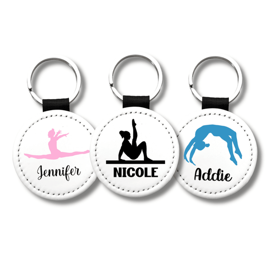 Personalized Gymnastics Keychain: Custom Name & Pose - KWL Creations
