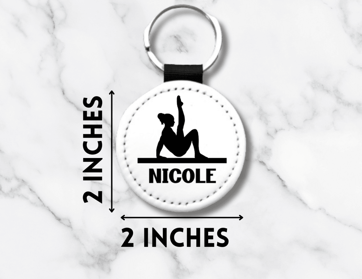Personalized Gymnastics Keychain: Custom Name & Pose - KWL Creations