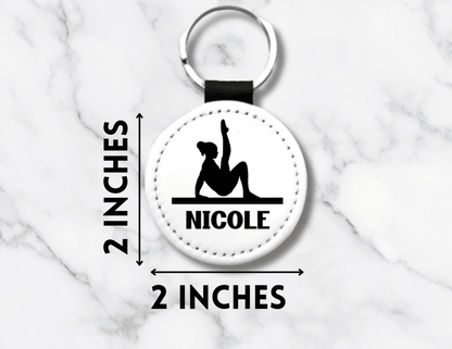 Personalized Gymnastics Keychain: Custom Name & Pose - KWL Creations