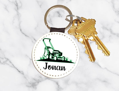 Personalized Lawn Mower Keychain – Custom Name Yard Work Gift for Gardeners & Landscapers - KWL Creations
