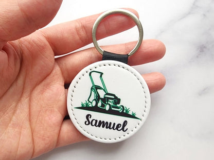 Personalized Lawn Mower Keychain – Custom Name Yard Work Gift for Gardeners & Landscapers - KWL Creations