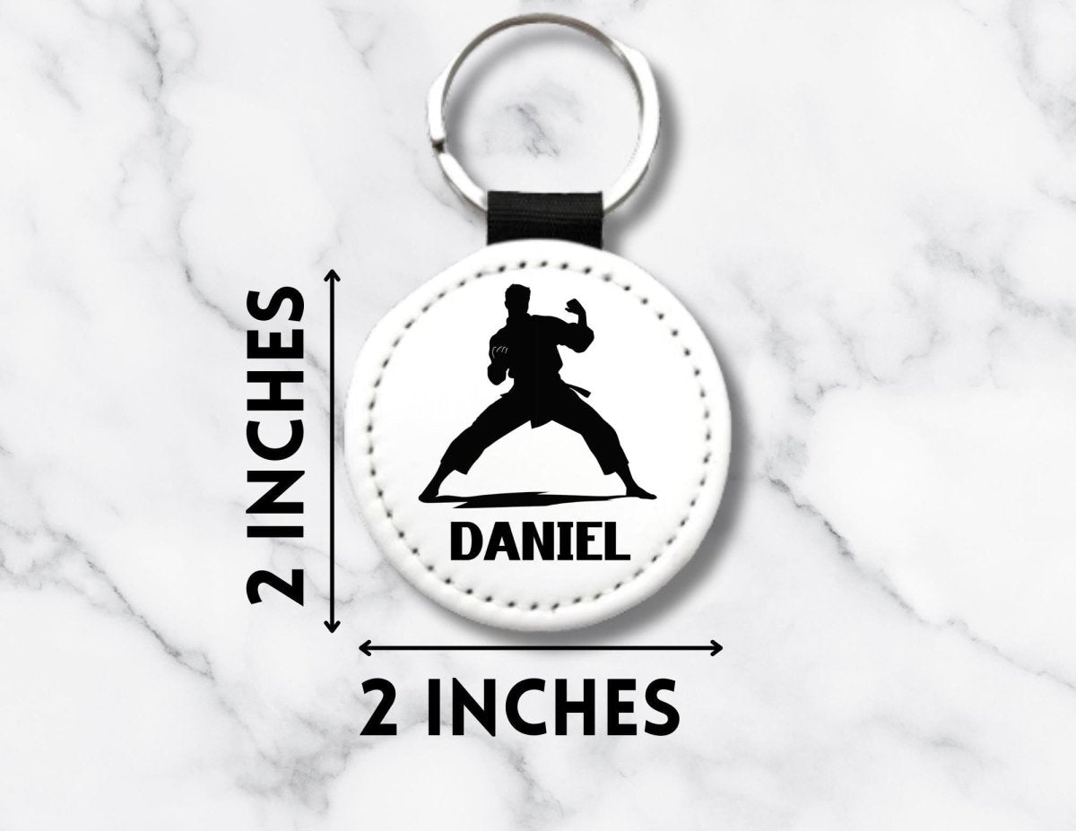 Personalized Martial Arts Keychain – Custom Name, Gender & Color | Karate, Taekwondo, MMA Gift - KWL Creations