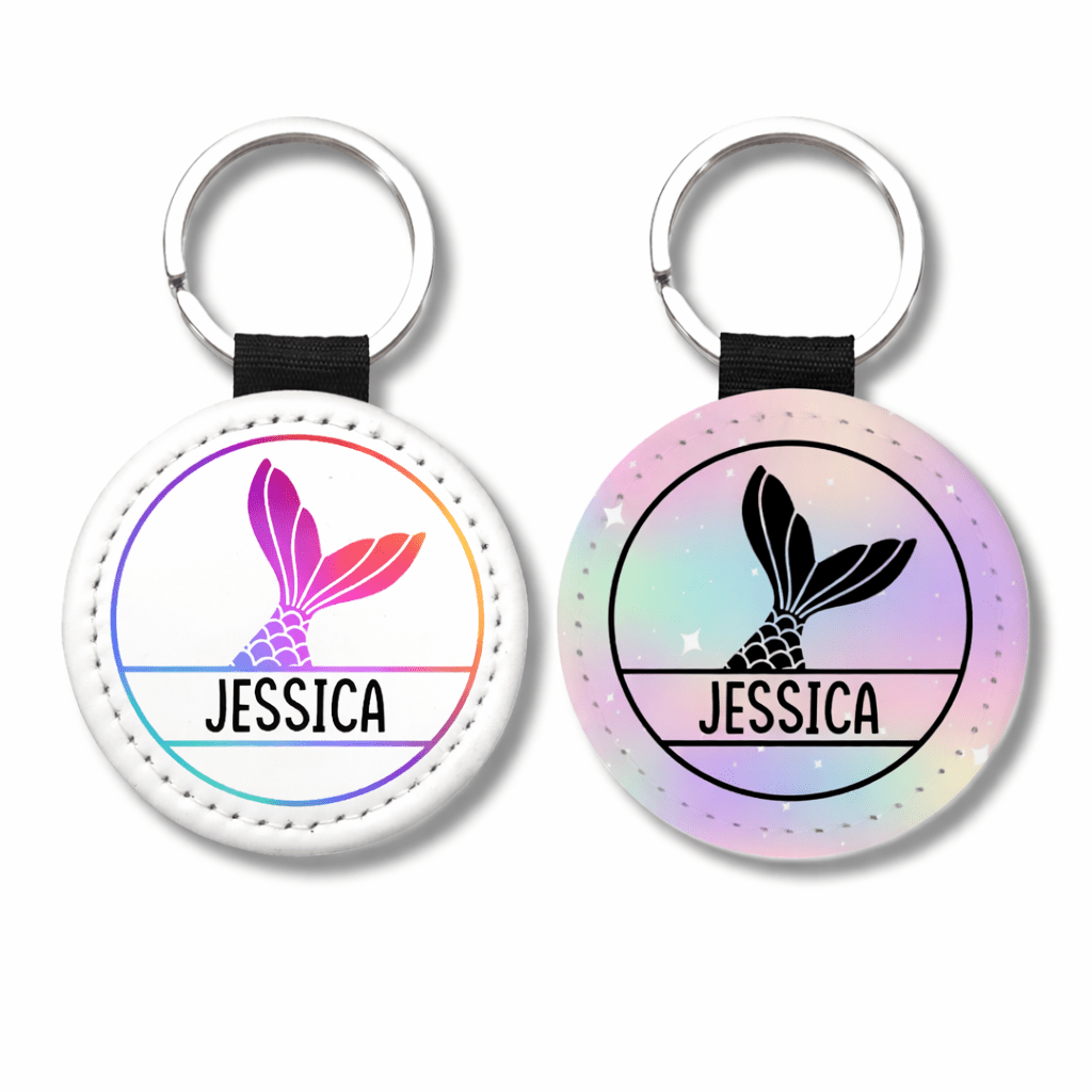 Personalized Mermaid Keychain – Custom Name Backpack Tag - KWL Creations
